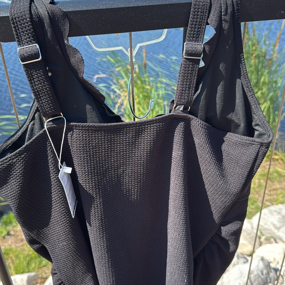 Black One Piece Swimsuit. Size 13 - Picture 3 of 5